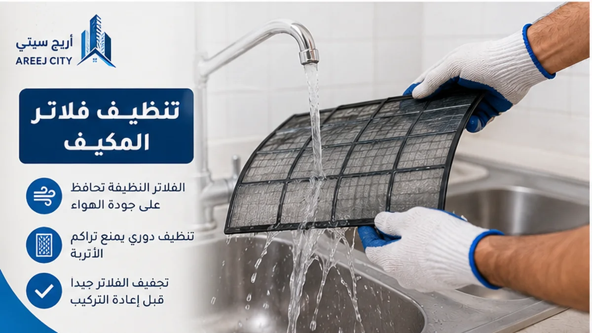 تنظيف فلتر مكيف سبليت من الأتربة بالرياض